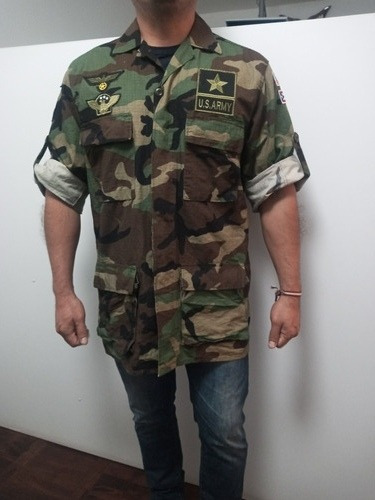 7k Camisa Militar Ejercito Camuflada Talla M Camisola (Usado)