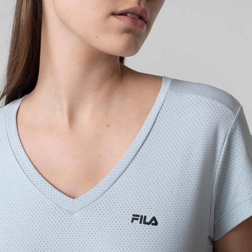 Polera Fila Dots Ii Mujer Gris