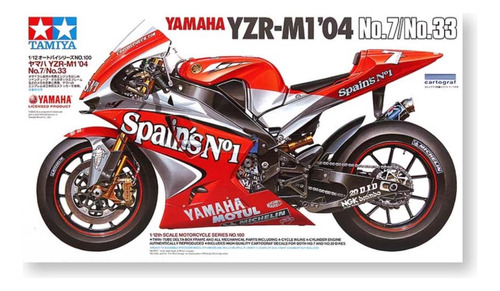 Tamiya 14100 1/12 Fortuna Yamaha Yzr-m1 Motogp'04 Checa/mel