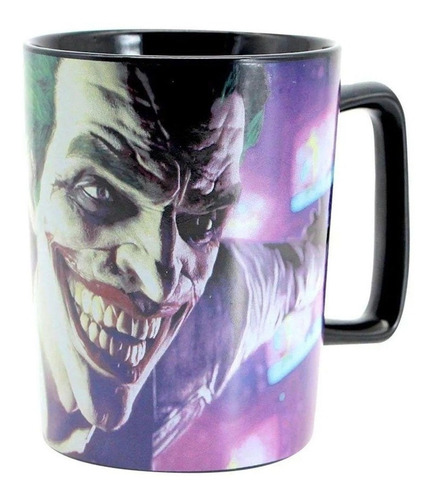 Caneca Batman C/ Alça Quadrada Arkham Origins Coringa 500ml