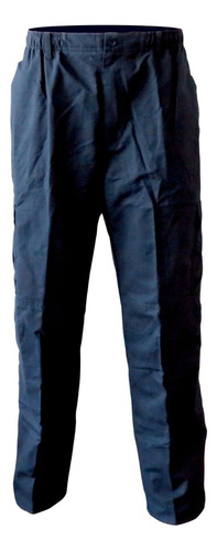 Pantalon Trabajo Poplin Cargo Forro Polar Azul