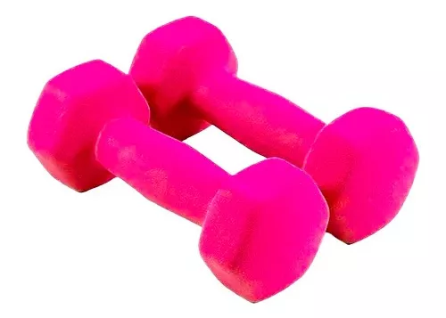 Pesas Mancuernas 2 onças 0,5 kg Neopreno Treinamento Fitness Color Rosa