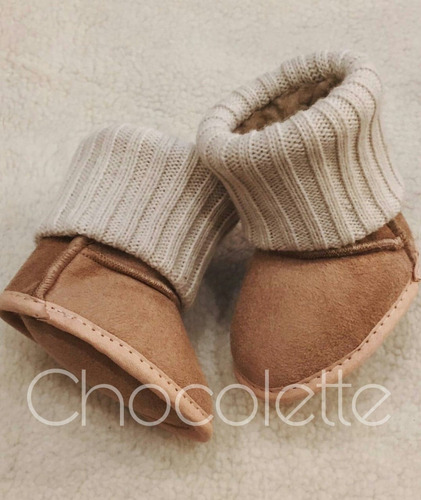 Botitas Bebes Camel  Army Corderito Abrigo Chocolette Uggs