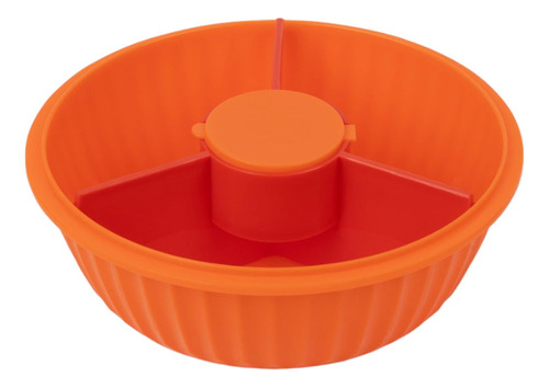 Yumbox. Poke Bowl With 3 Part Divider Color Tangerine Orange