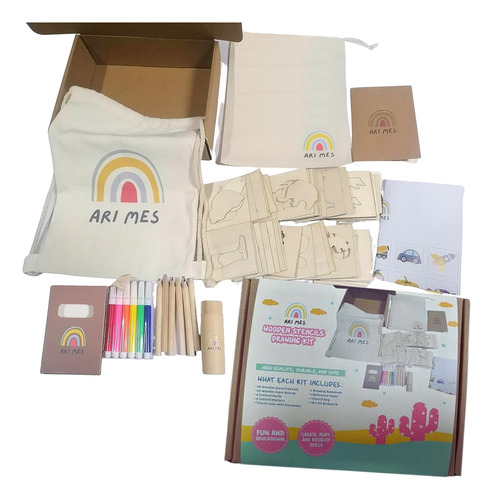 Ari Mes Kit De Plantillas De Dibujo De Madera Premium Para N