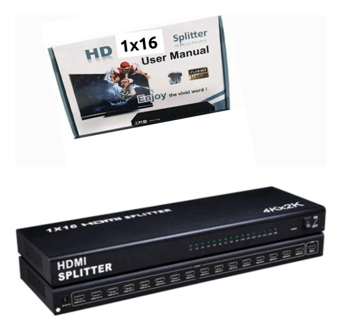 Splitter Hdmi 1x16 1080 2k 4k Divisor 1 Entrada 16 Salidas