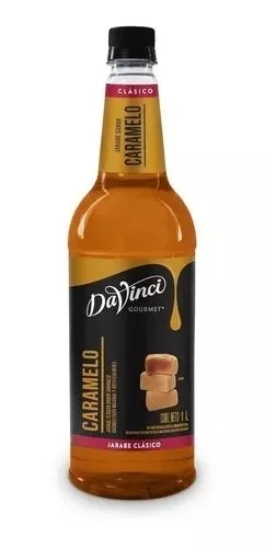 DaVinci - Jarabe aromatizante de café de caramelo sin azúcar de 25.4 fl oz  con bomba de jarabe de café Grateful Grocer Gold para café y té