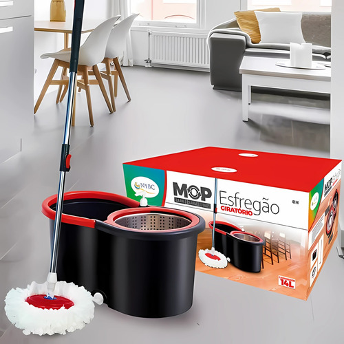 Mop Flat 360 Magico Rodo Giratorio Mop Rodo Limpa Vidro