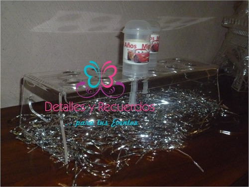 Base Porta Conos Acrílico Chico Candy Bar Mesa Dulces 1pz