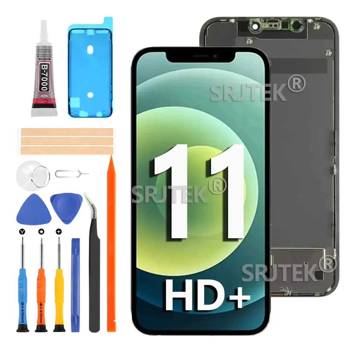 SRJTEK Pantalla ( HD+ ) Para iPhone 11 A2221 A2111 A2223