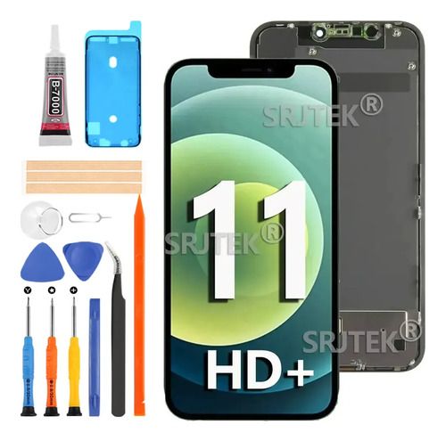 SRJTEK Pantalla ( HD+ ) Para iPhone 11 A2221 A2111 A2223