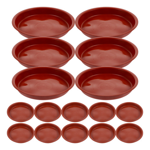 Base Para Maceta Redonda, 20 Unidades (borde Plano Rojo, Núm