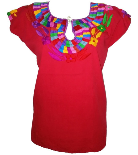 Oferta Blusa Artesanal %100 A Mano Mosaicos Cadena Chiapas