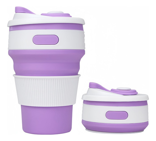 Taza Plegable Silicona 350ml, Multicolor Aleatorio 2 Piezas
