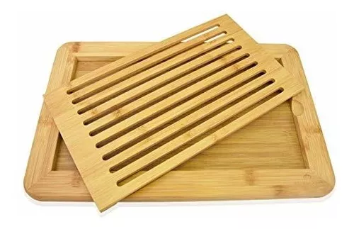 Tabla de bambu para cortar pan 38x24 cm
