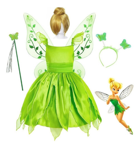 Disfraz De Princesa Tinker Bell Para Niñas Pequeñas
