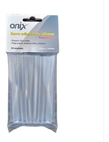 Barra Silicona Pegamento Trasparente Onix  7.2 Mm X20  Unid 