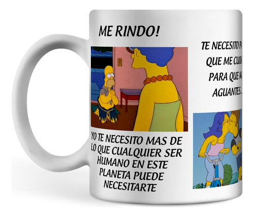 Taza The Simpsons Homero Me Rindo Frases Amor # N