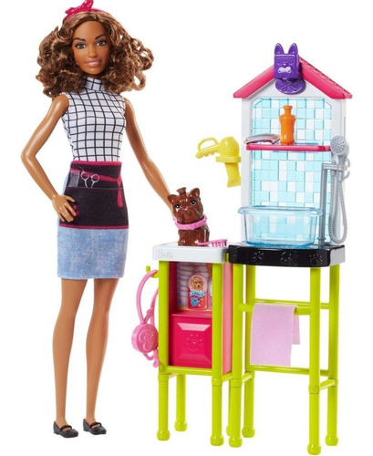 Muñeca Barbie Con Set De Juego Orig Mattel Dhb63 Mundomanias