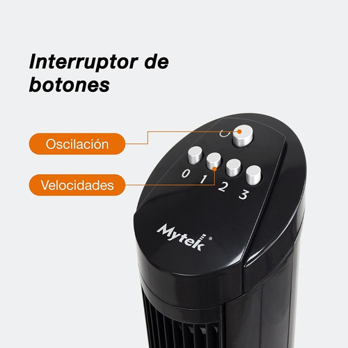 Ventilador De Torre 29 Pulgadas Mytek 3352 S/control Remoto