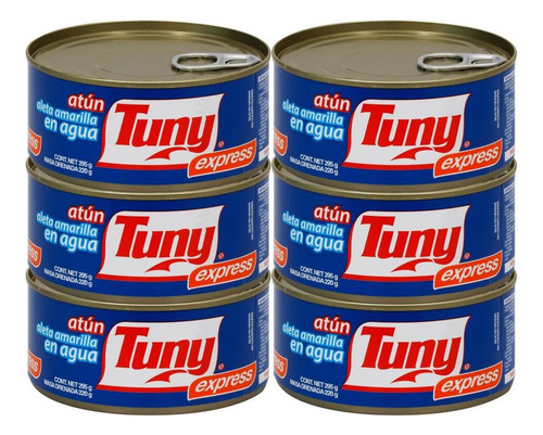 Atún Tuny En Agua Latas 295g 6 Piezas Pack