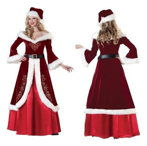 Disfraz De Fiesta Navidad For Mujer Señora Santa Claus