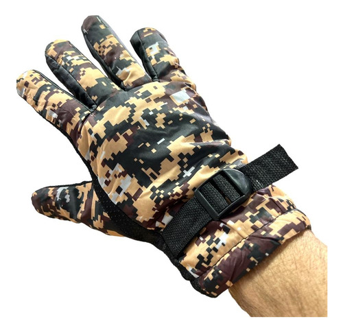 Guantes Moto Camuflado Termico Corderito Invierno Nieve Frio