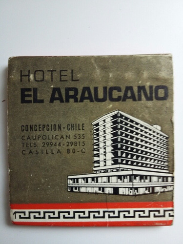 Antigua Caja Fosforos Hotel Araucano Concepción