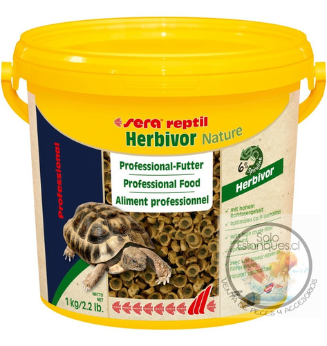 Alimento Reptiles, Sera Reptil Herbivor Nat.1 Kilo. 3,8 Litr