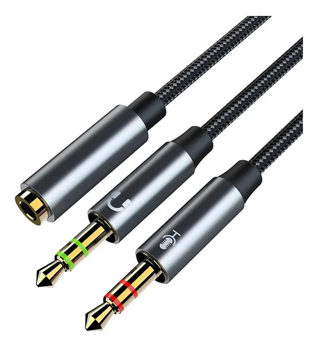 Cable De Audio 3,5mm Divisor 2 Machos A 1 Hembra 0,3m