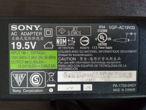 Eliminador Para Sony Pcg-41213u/ De Uso