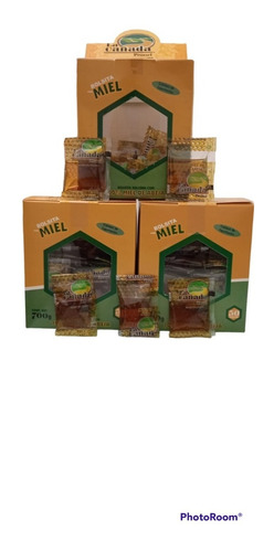 3 Cajas Con 50 Sobres Con Miel Natural La Cañada