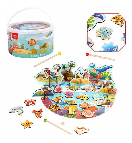 Juego Pesca Magnético + Puzzle Tooky Toy Cadaques Kids