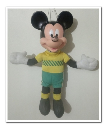 Mickey Disney Peluche Cara Goma Dura, 30x25 Cms. Aprox.