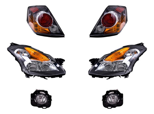 Paq Calaveras Y 4 Faros P/ Nissan Altima 2007/2009 Depo