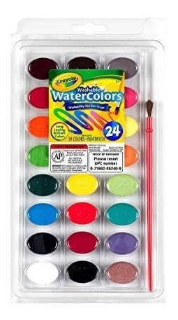 Crayola 24 Ct Acuarelas Lavables