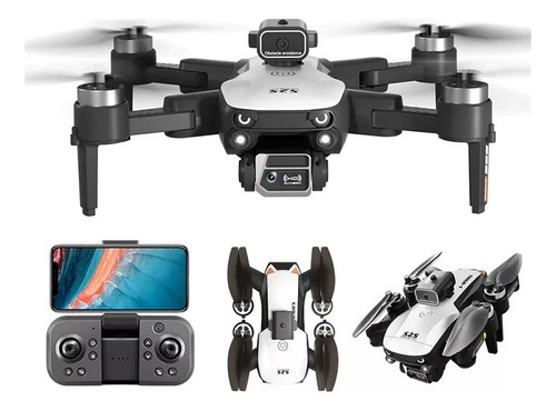 Drone S2s Profissional Câmera Hd Motor Brushless Cor Branco