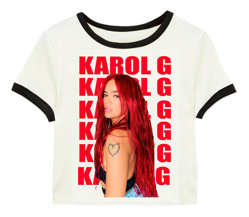 Playera Top Cro Top Ombligera Karol G Mañana Sera Bonito