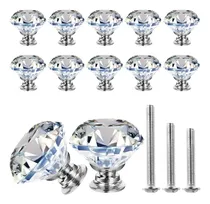 Comprar Pomos De Cristal Para Cajones De 12 Piezas, Pomos De Cristal
