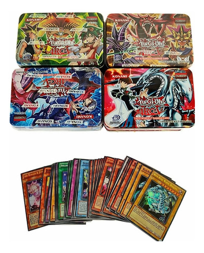 Cartas Yugi-oh Mazo 55 Cartas En Caja De Metal