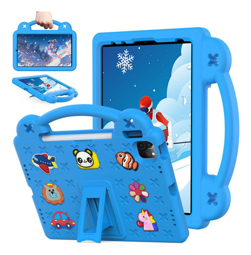 Capa Com Suporte Para iPad 9.7 (2017/2018)/pro 9.7/air 1/2 Cor Azul Céu