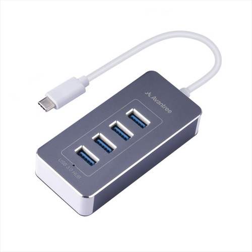 Avantree Hub001, Hub 4 Puertos Usb-c A Usb Tipo A 3.0 / Mac 