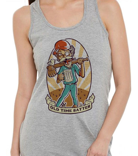 Musculosa Old Time Better Viejo Jugador Baseball