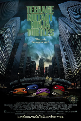 Posters Cine Tortugas Ninja Serie 90' Banner 100x70 Cm
