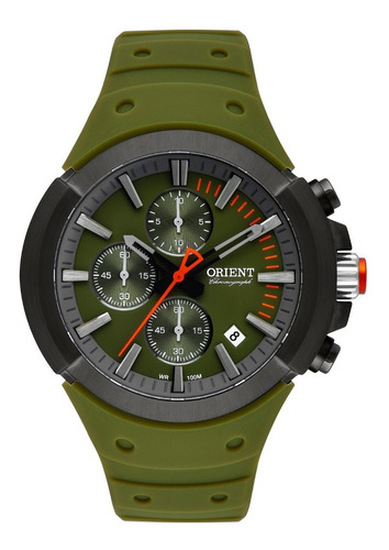 Relógio Orient Masculino Cronógrafo Myspc004 Verde Preto