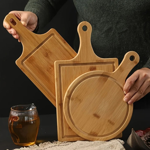 Tabla Madera Rectangular 49cm Pizzas Quesos Picoteo Asados