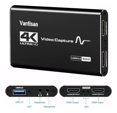 Capturador Video Windows Mac Linux Hdmi Usb 3.0 4k Micrófono