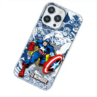 Funda Para iPhone Capitán América Personalizada Marvel