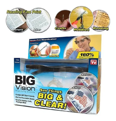 Lentes Gafas De Lupa Big Visi n Aumento Del 160 Gran Visi n