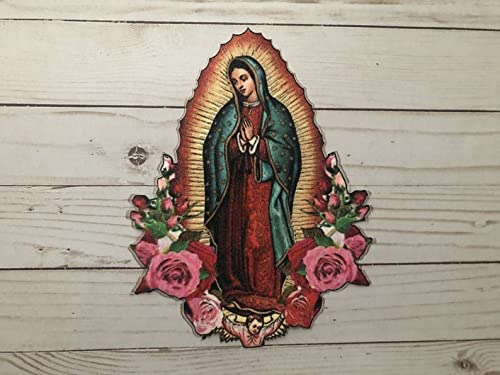 Parche Religioso Virgen Guadalupe 9.5 X 8  Cruzado Aplique